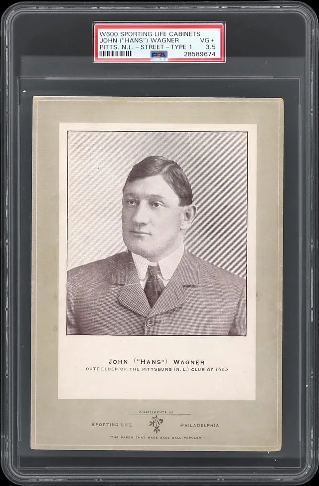 1902 W600 Sporting Life Cabinet Type Mount John Hans Wagner Street Clothes #1 card image