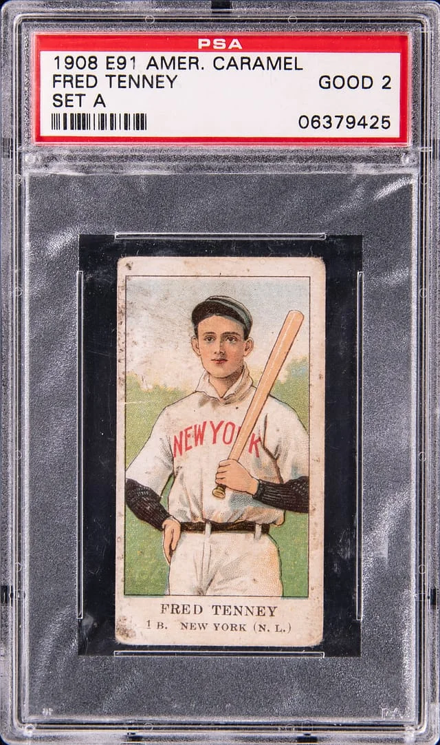 1908 E91 American Caramel Set A Fred Tenney #NNO card image