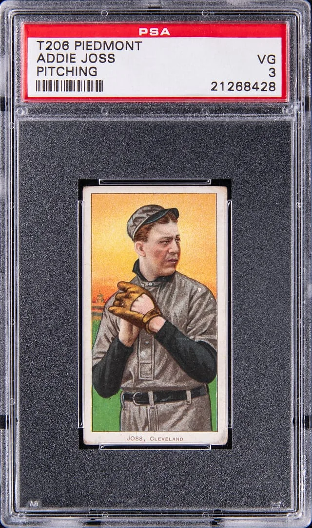 1909-11 T206 Addie Joss, Pitching - Piedmont/350-460 #no-number card image