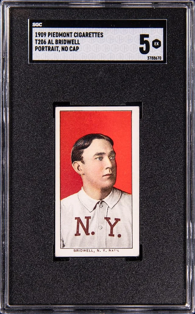 1909-11 T206 Al Bridwell, Portrait, No Cap - Piedmont White Border #no-number card image