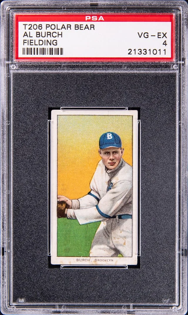 1909-11 T206 Al Burch, Fielding - Polar Bear White Border #no-number card image