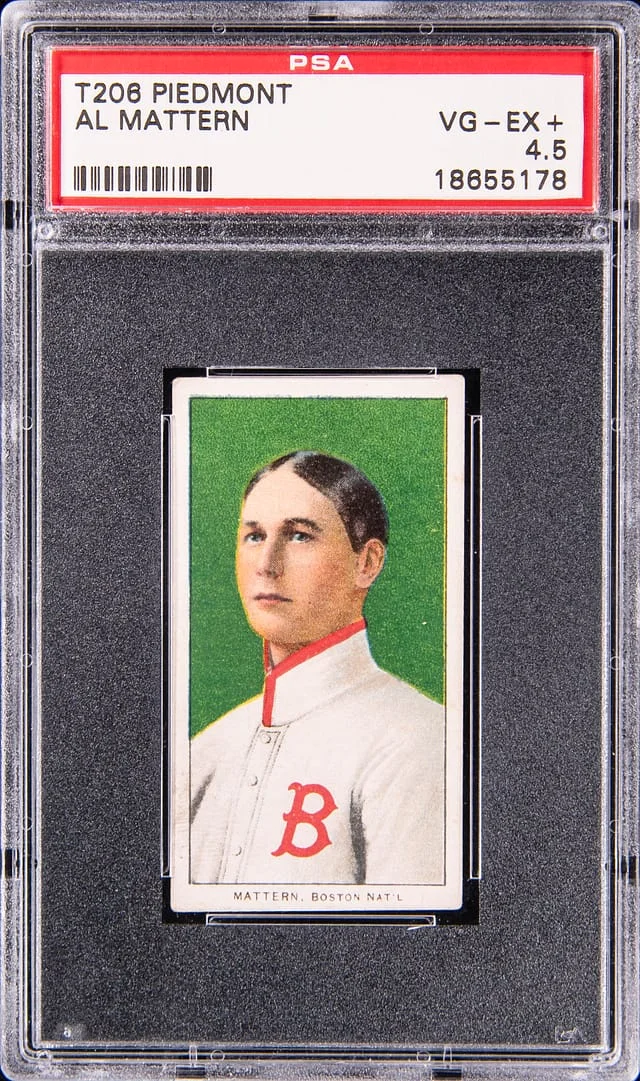 1909-11 T206 Al Mattern - Piedmont - VG-EX+ 4.5 White Border #no-number card image