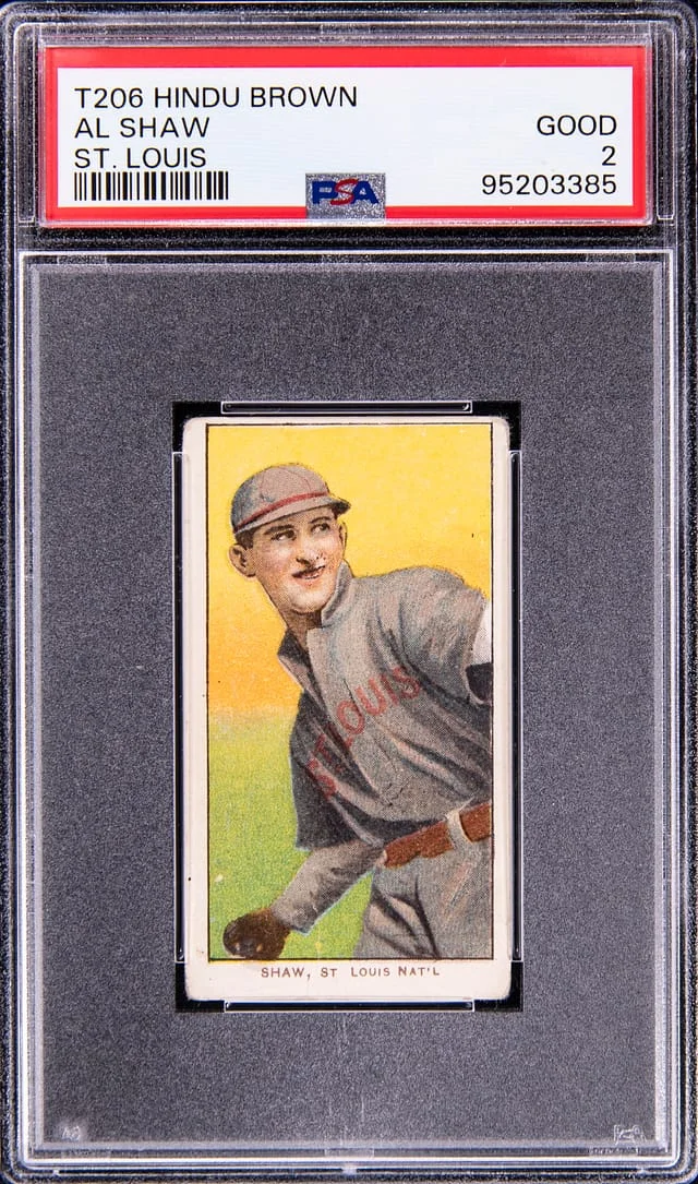 1909-11 T206 Al Shaw Hindu Back White Border #no-number card image