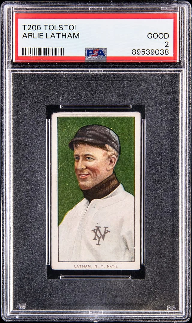 1909-11 T206 Arlie Latham - Tolstoi White Border #no-number card image