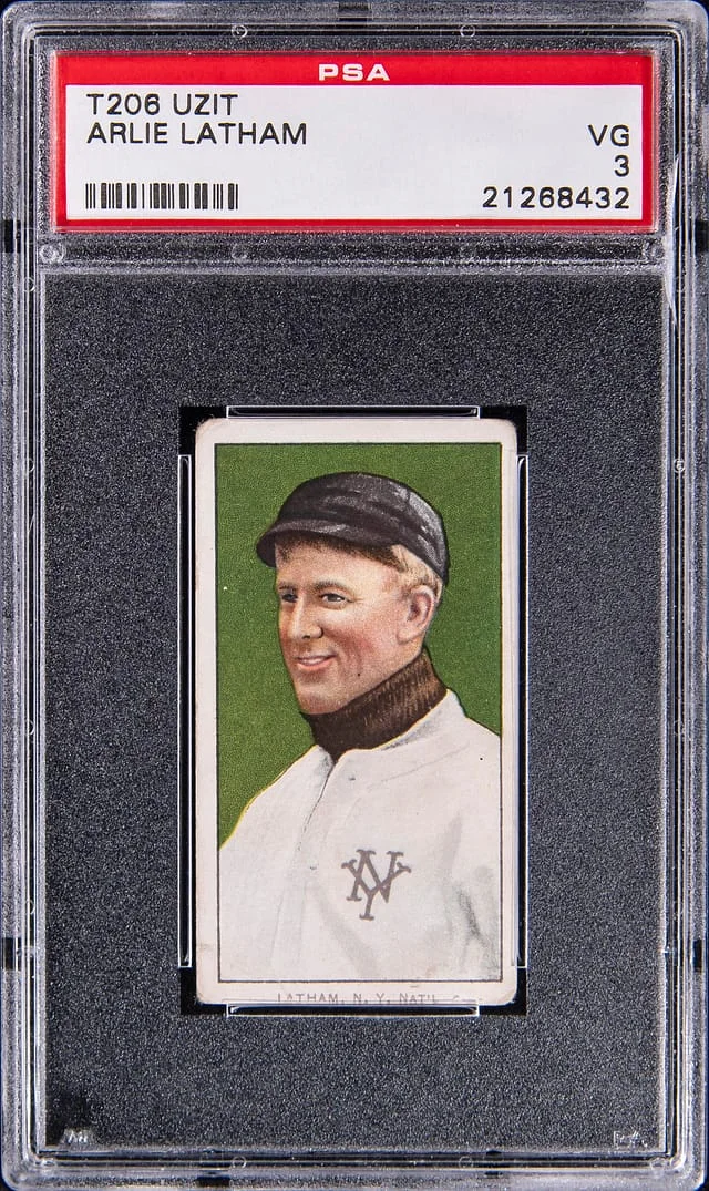 1909-11 T206 Arlie Latham - UZIT White Border #no-number card image