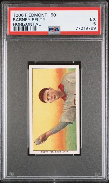 1909-11 T206 Barney Pelty Piedmont #150 card image