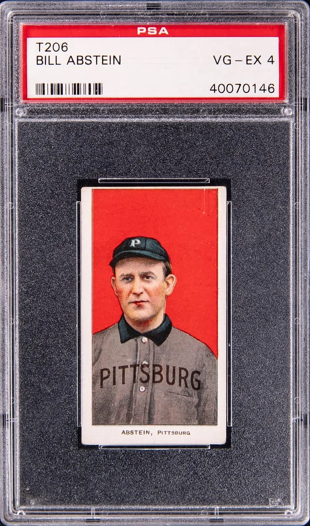 1909-11 T206 Bill Abstein - Piedmont White Border #no-number card image