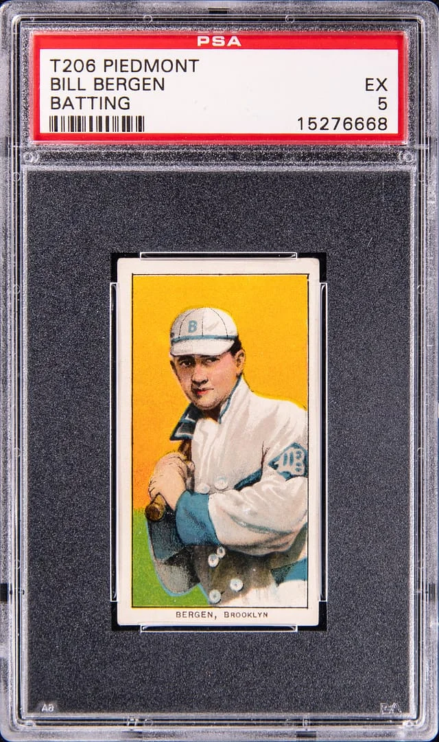 1909-11 T206 Bill Bergen, Batting - Piedmont White Border #no-number card image