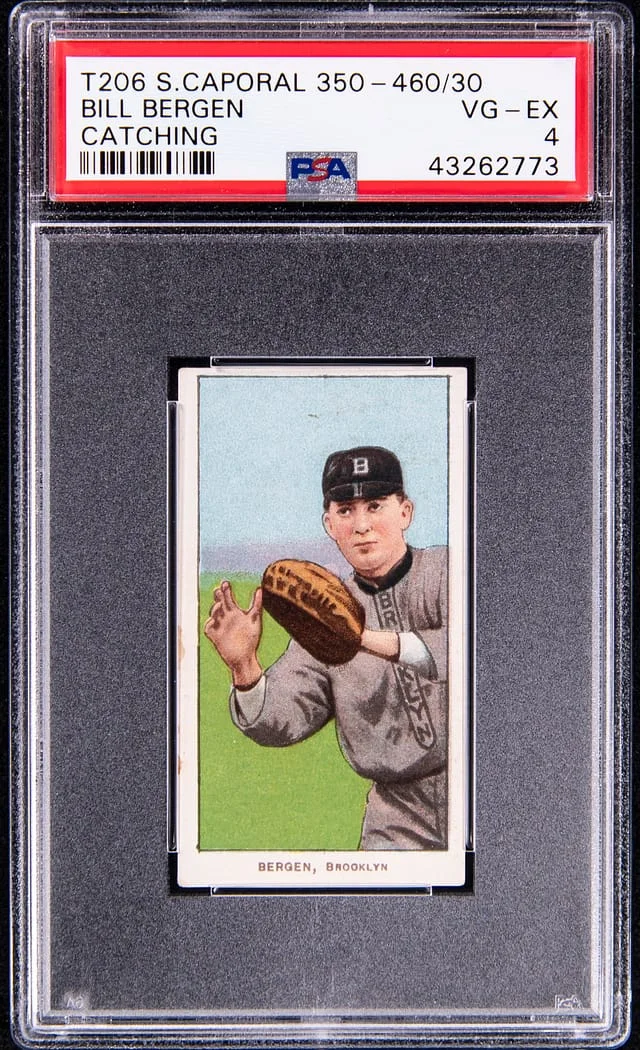 1909-11 T206 Bill Bergen Sweet Caporal 350-460 #NNO card image