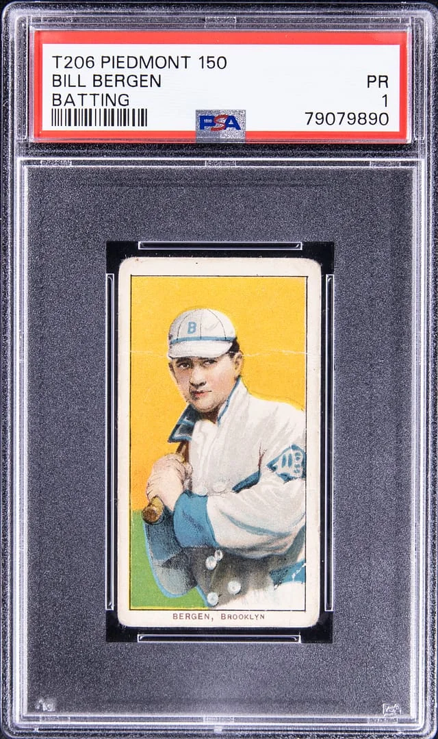 1909-11 T206 Bill Bergen White Border #no-number card image