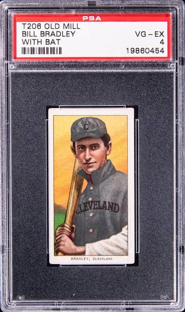1909-11 T206 Bill Bradley White Border #no-number card image
