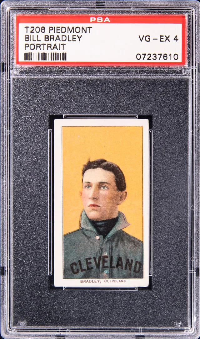 1909-11 T206 Bill Bradley, Portrait - Piedmont White Border #no-number card image