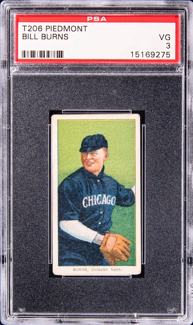 1909-11 T206 Bill Burns - Piedmont White Border #no-number card image