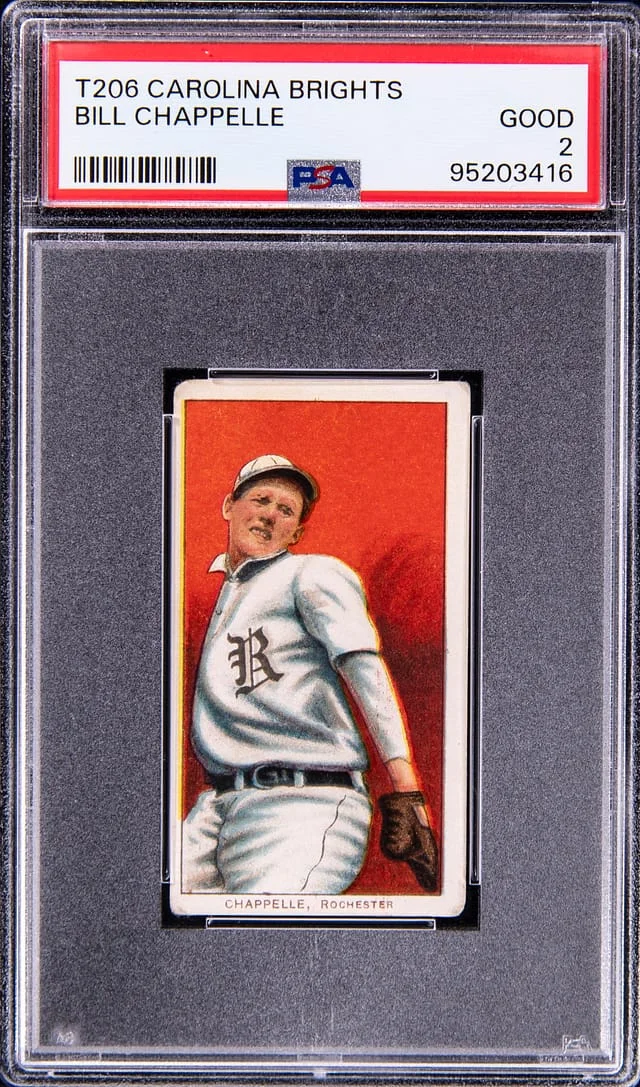 1909-11 T206 Bill Chappelle - Carolina Brights Back White Border #no-number card image