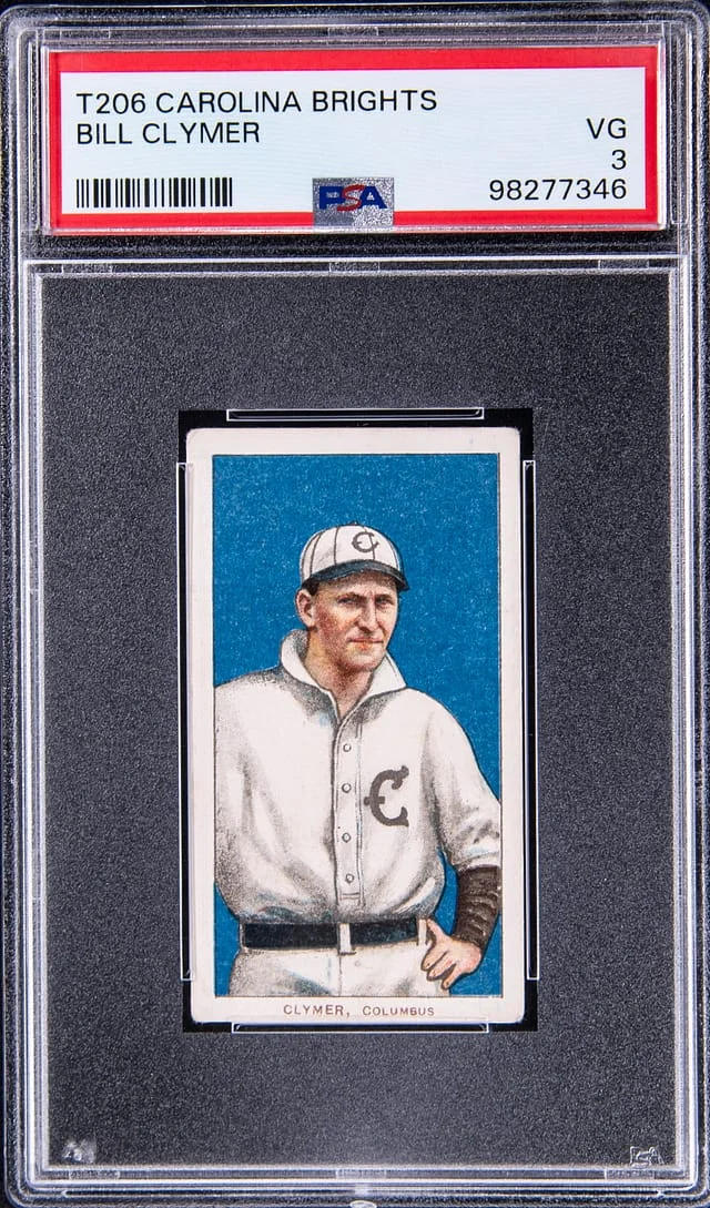 1909-11 T206 Bill Clymer - Scarce Carolina Brights Back White Border #no-number card image