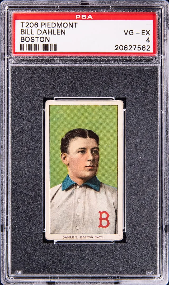 1909-11 T206 Bill Dahlen, Boston - Piedmont White Border #no-number card image