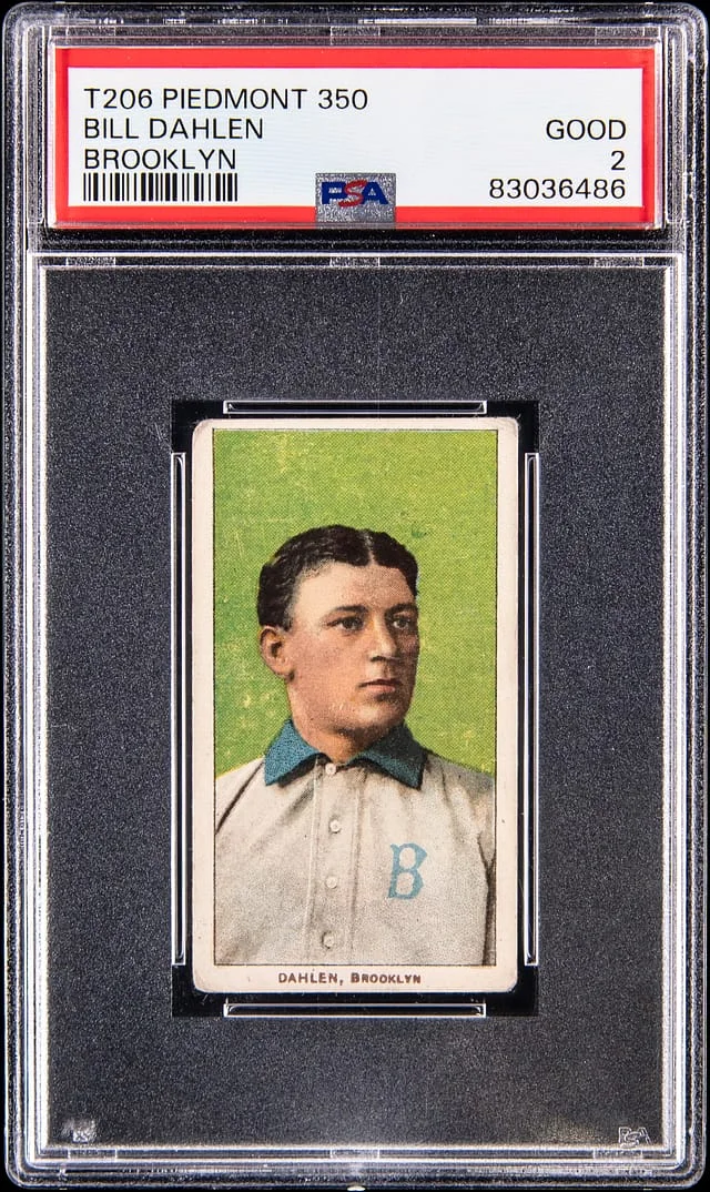 1909-11 T206 Bill Dahlen, Brooklyn - Piedmont/350 White Border #no-number card image