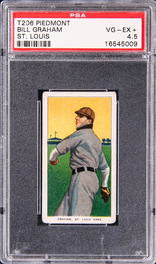 1909-11 T206 Bill Graham, St. Louis - Piedmont White Border #no-number card image