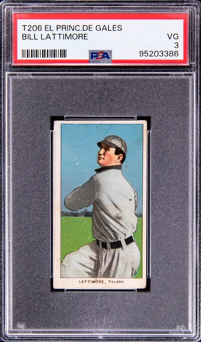 1909-11 T206 Bill Lattimore - El Principe De Gales Back White Border #no-number card image