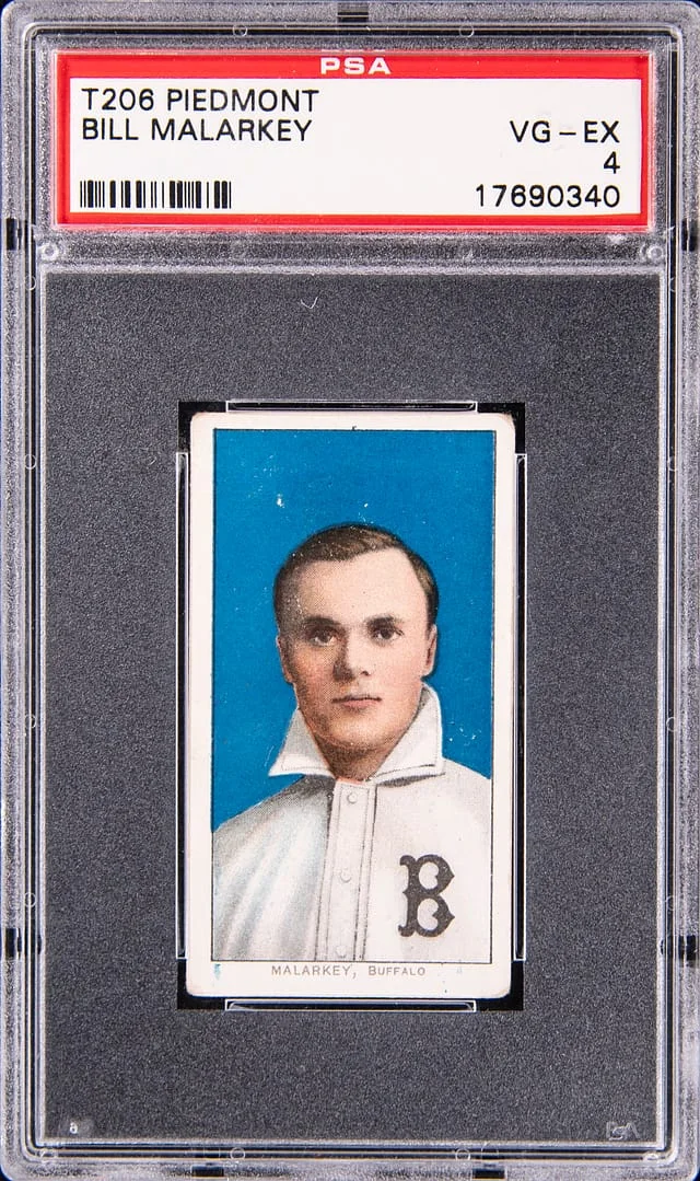 1909-11 T206 Bill Malarkey - Piedmont White Border #no-number card image