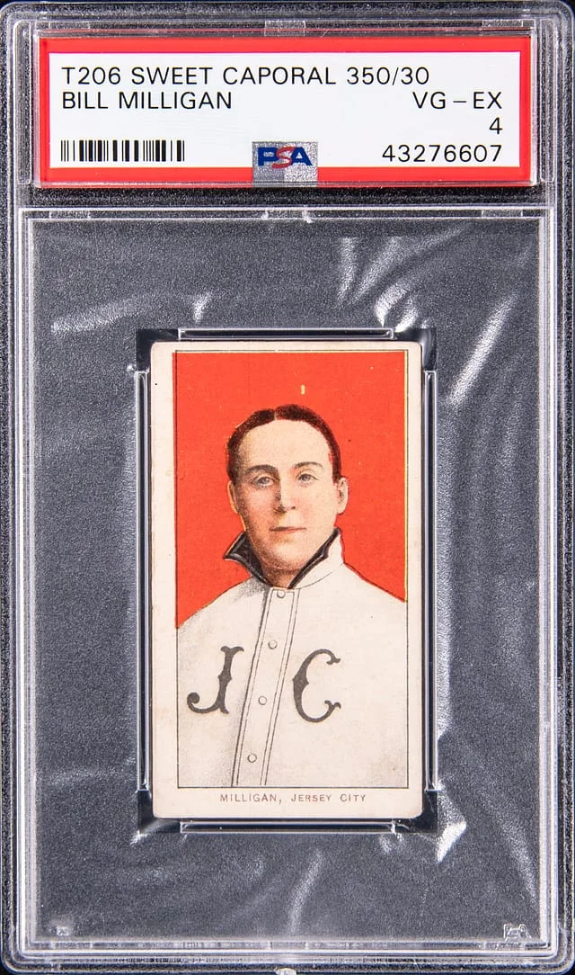 1909-11 T206 Bill Milligan - Sweet Caporal 350/30 White Border #no-number card image