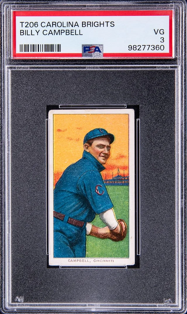 1909-11 T206 Billy Campbell - Scarce Carolina Brights Back White Border #no-number card image