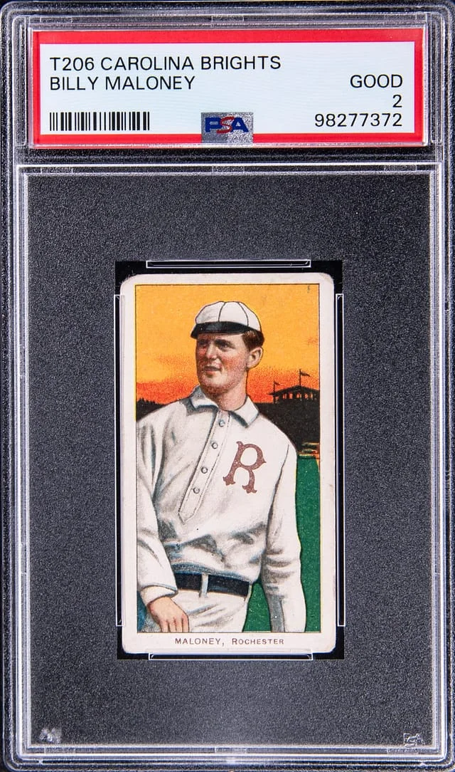 1909-11 T206 Billy Maloney - Carolina Brights Back White Border #no-number card image