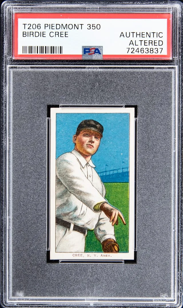 1909-11 T206 Birdie Cree White Border #no-number card image