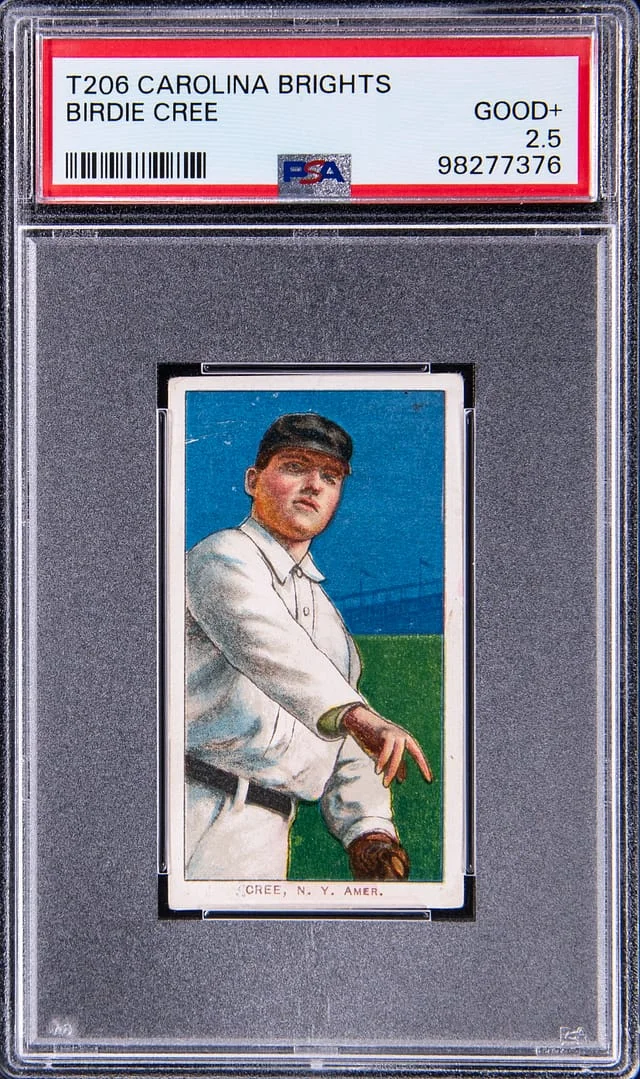 1909-11 T206 Birdie Cree - Scarce Carolina Brights Back White Border #no-number card image