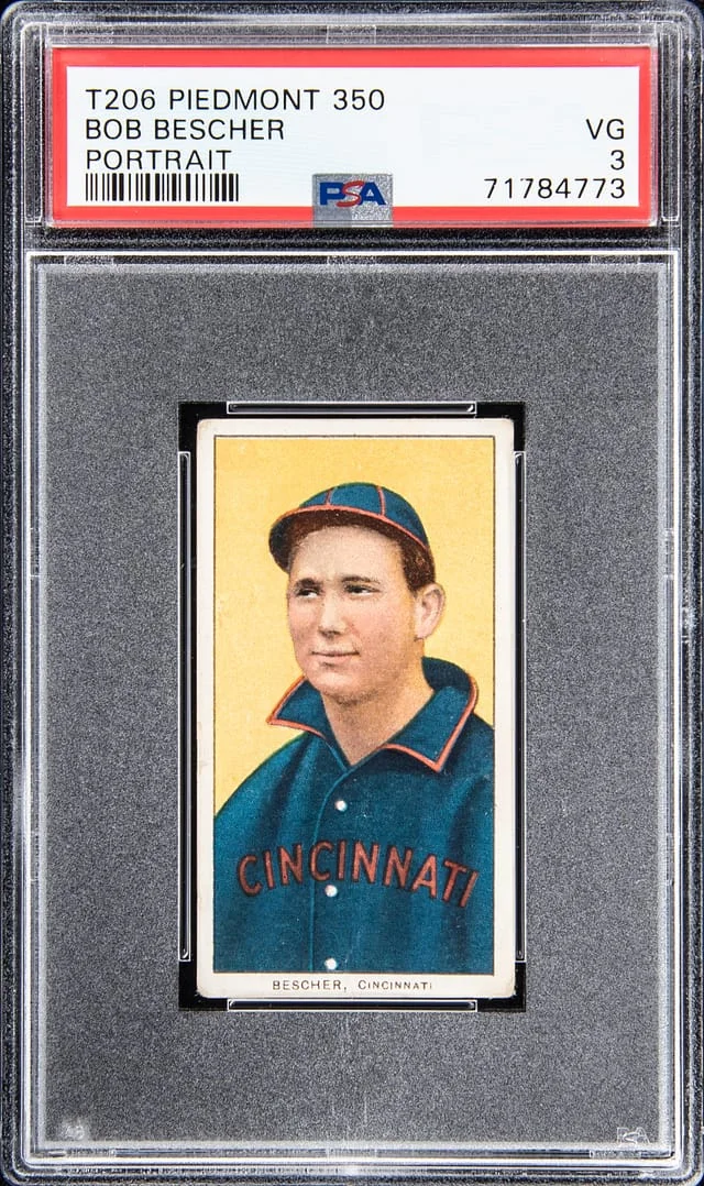 1909-11 T206 Bob Bescher White Border #no-number card image