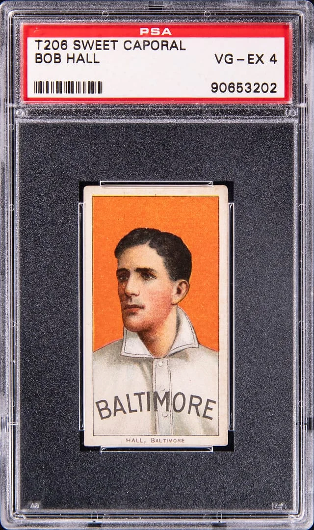 1909-11 T206 Bob Hall - Sweet Caporal White Border #no-number card image