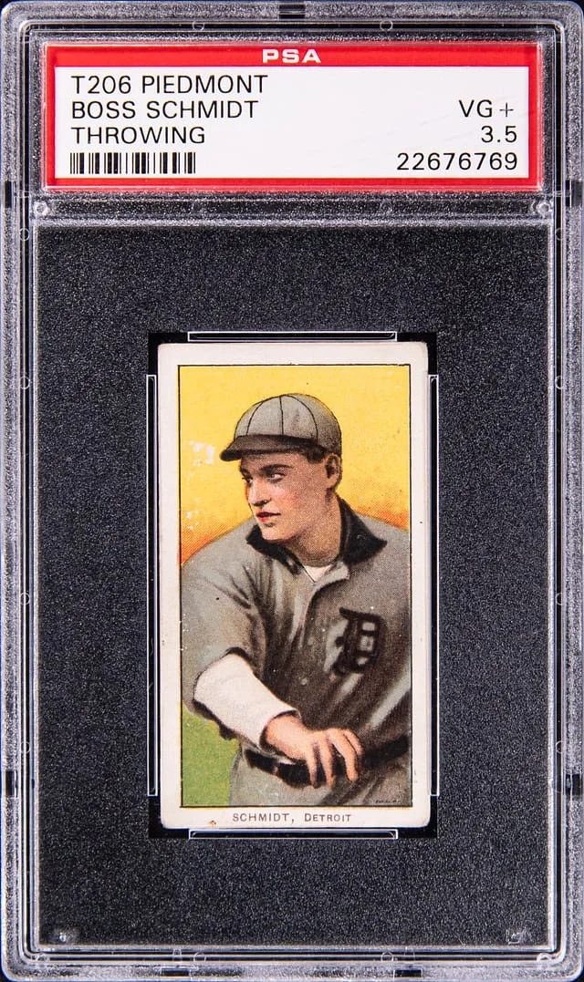 1909-11 T206 Boss Schmidt, Throwing - Piedmont White Border #no-number card image