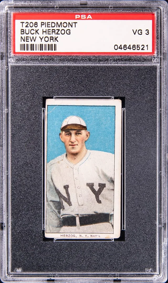 1909-11 T206 Buck Herzog, New York - Piedmont White Border #no-number card image