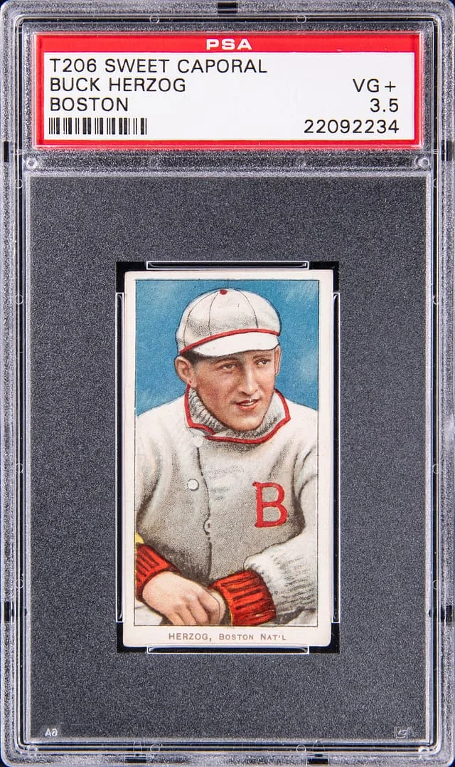 1909-11 T206 Buck Herzog - Sweet Caporal White Border #no-number card image