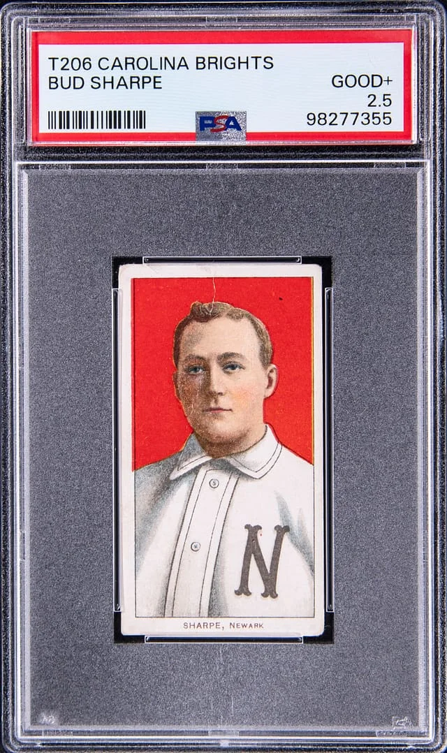 1909-11 T206 Bud Sharpe - Scarce Carolina Brights Back White Border #no-number card image