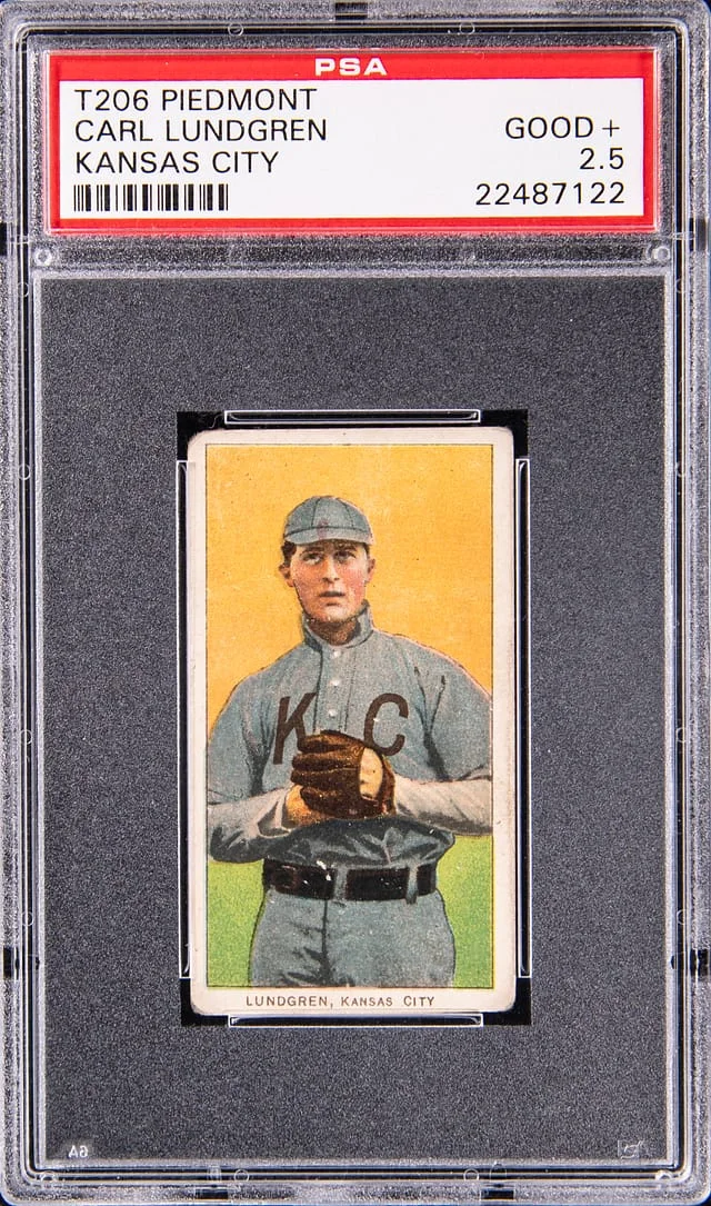 1909-11 T206 Carl Lundgren, Kansas City - Piedmont White Border #no-number card image