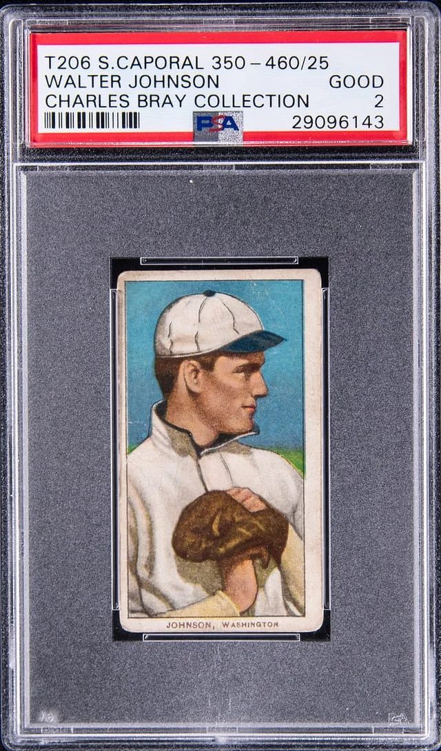 1909-11 T206 Charles Bray Collection Walter Johnson White Border #no-number card image