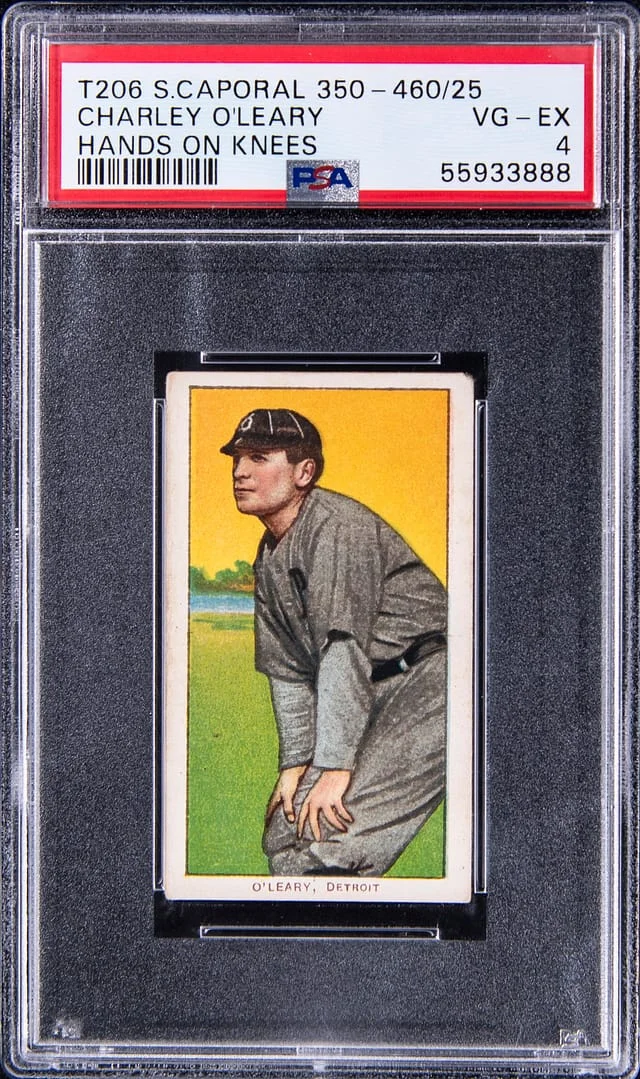 1909-11 T206 Charley O'Leary, Hands on Knees White Border #no-number card image