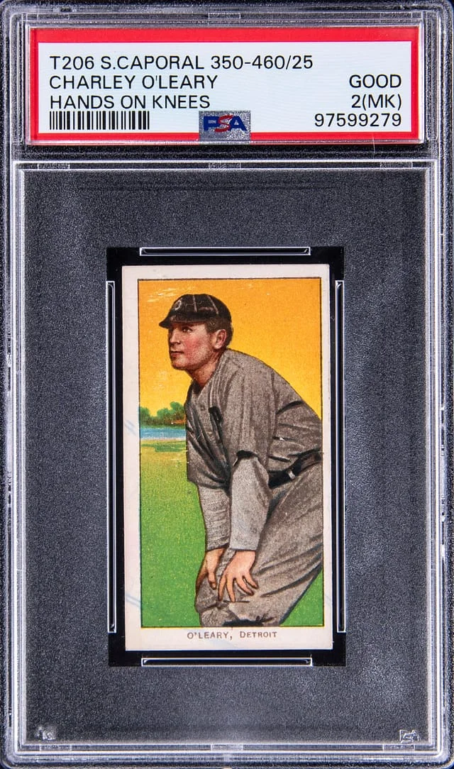 1909-11 T206 Charley O'Leary, Hands on Knees - Sweet Caporal 350-460/25 White Border #no-number card image