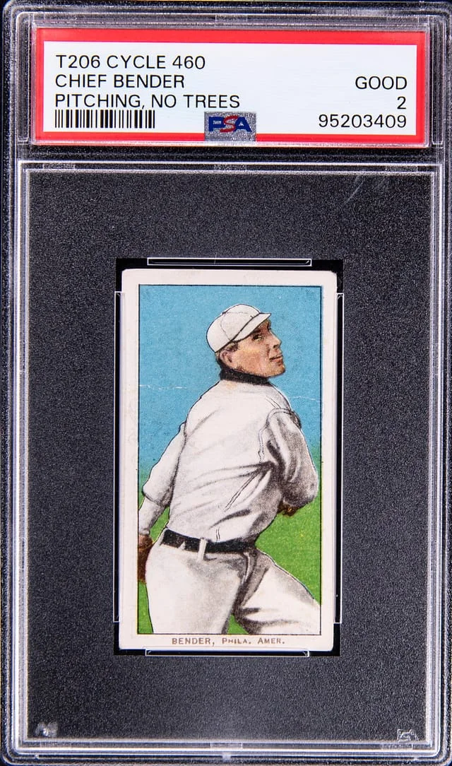1909-11 T206 Chief Bender Cycle Back White Border #no-number card image