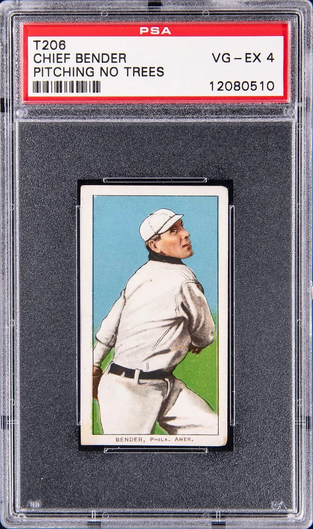 1909-11 T206 Chief Bender, Pitching No Trees - Sweet Caporal White Border #no-number card image
