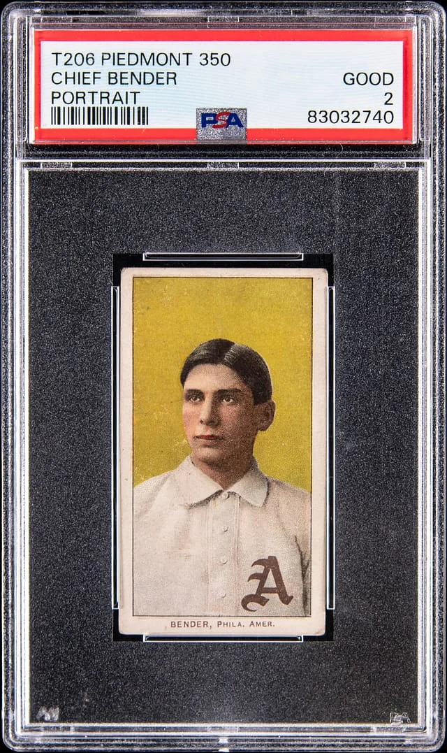 1909-11 T206 Chief Bender, Portrait - Piedmont/350 White Border #no-number card image