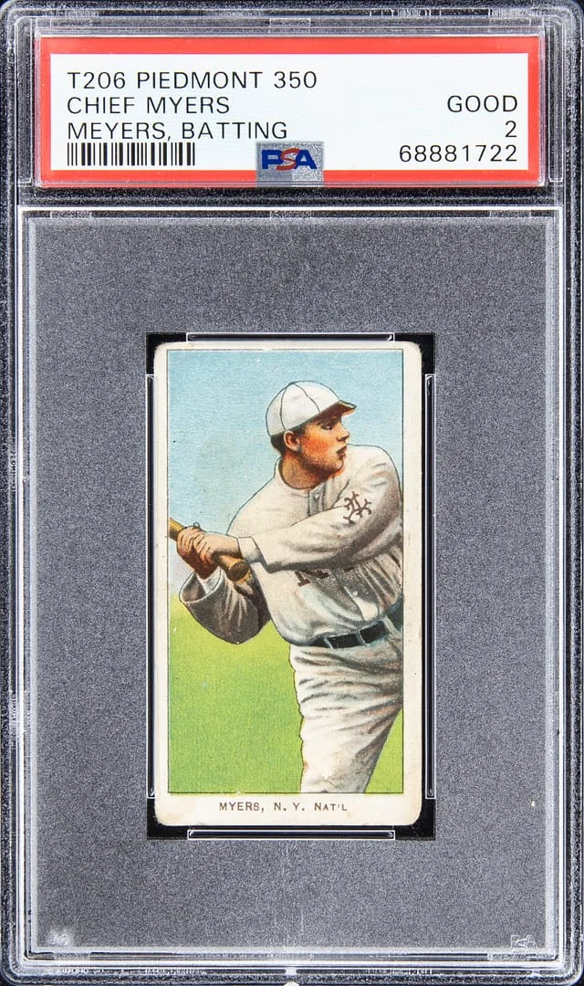 1909-11 T206 Chief Myers Piedmont #350 card image