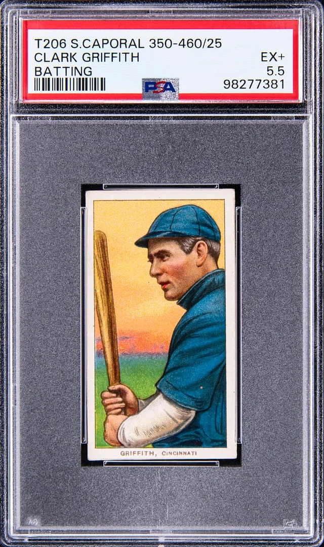 1909-11 T206 Clark Griffith, Batting - Sweet Caporal 350-460 White Border #no-number card image