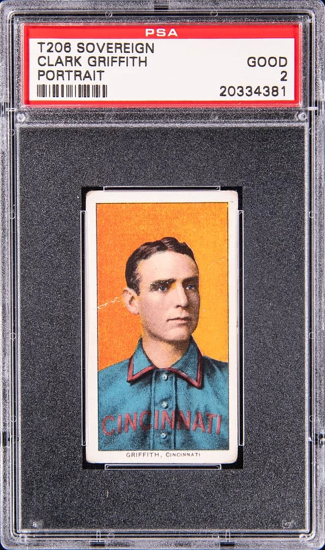 1909-11 T206 Clark Griffith, Portrait - Sovereign White Border #no-number card image