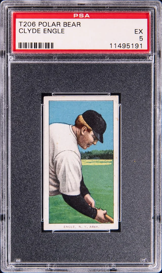 1909-11 T206 Clyde Engle - Polar Bear White Border #no-number card image