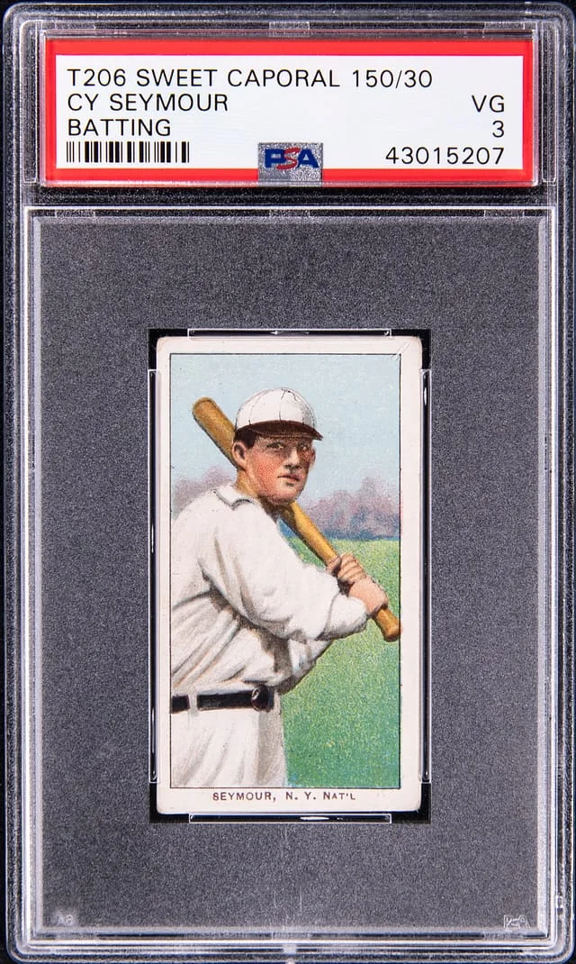 1909-11 T206 Cy Seymour, Batting - Sweet Caporal 150/30 White Border #no-number card image