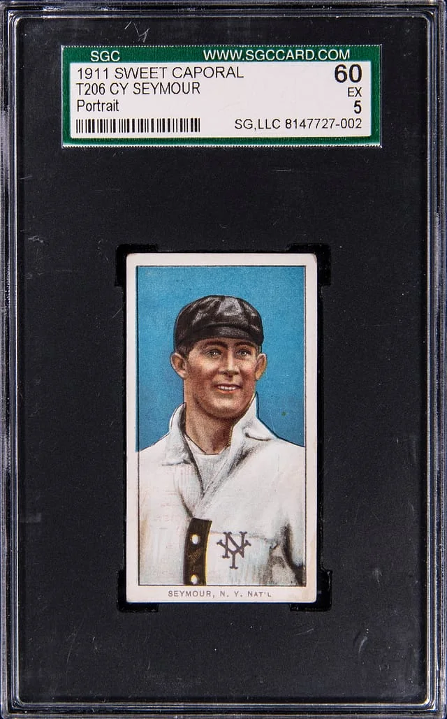 1909-11 T206 Cy Seymour, Portrait - Sweet Caporal/350-460 OP White Border #no-number card image