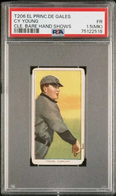 1909-11 T206 Cy Young, Cleveland, Bare Hand Shows White Border #no-number card image