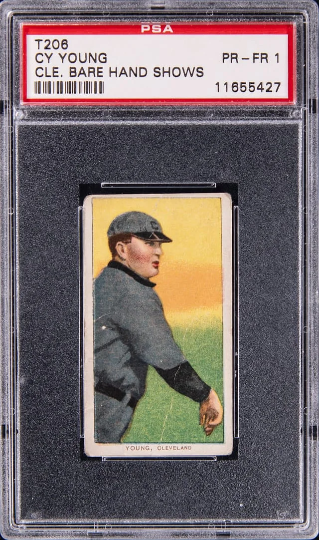 1909-11 T206 Cy Young, Cleveland, Bare Hand Shows - Sweet Caporal White Border #no-number card image